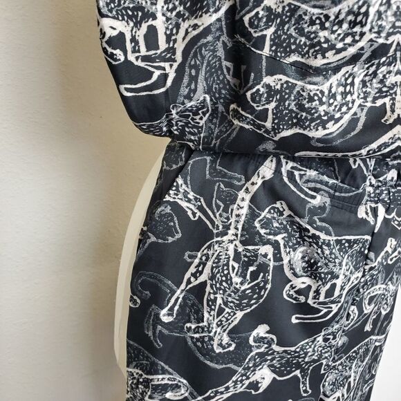 H&M wild cat 90s style jumpsuit black and white - Picture 7 of 7